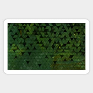 Mathematical shapes triangles and green marble Sticker